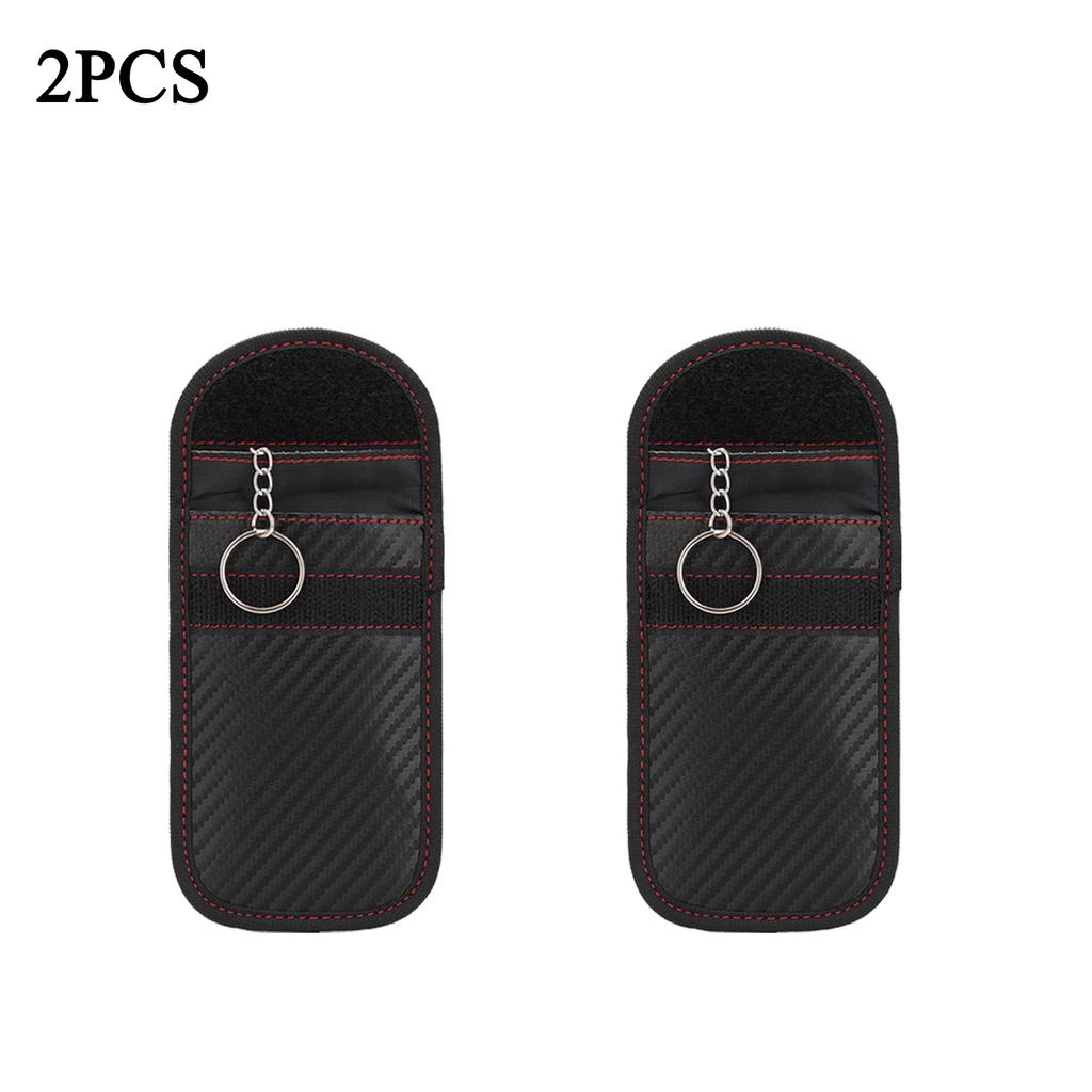 2-10PCS Car Key Signal Blocker Case Faraday Cage Fob Pouch Keyless Entry RFID Blocking Shielding Bag Car Accessories