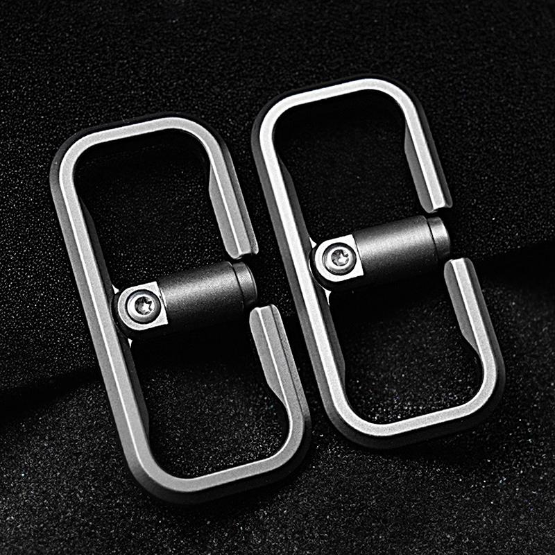 Carabină Aliaj Titan Accesoriu Breloc – Mini Inel Chei Rectangular Edc Cu Comutator de Blocare – Ușor, Durabil