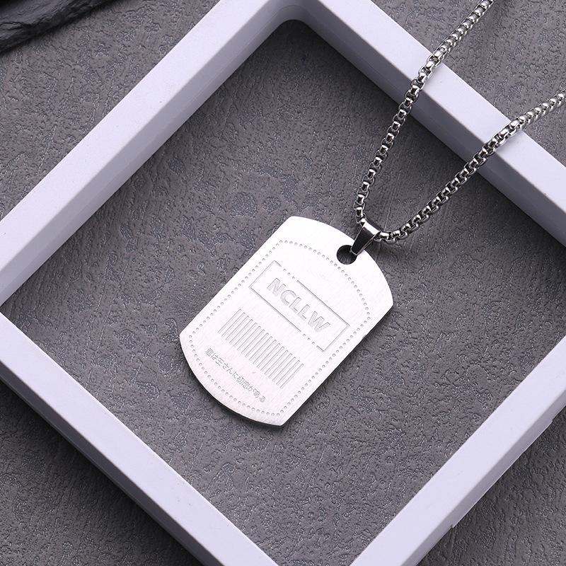 Men's Titanium Steel Hip Hop Pendant Necklace - Trendy, Non-fading Street Style