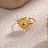Gold Color Beautiful Eye Style Adjustable Rings For Women Stainless Steel Fashion Punk Anillos Daily Party Jewelry Ring Gifts