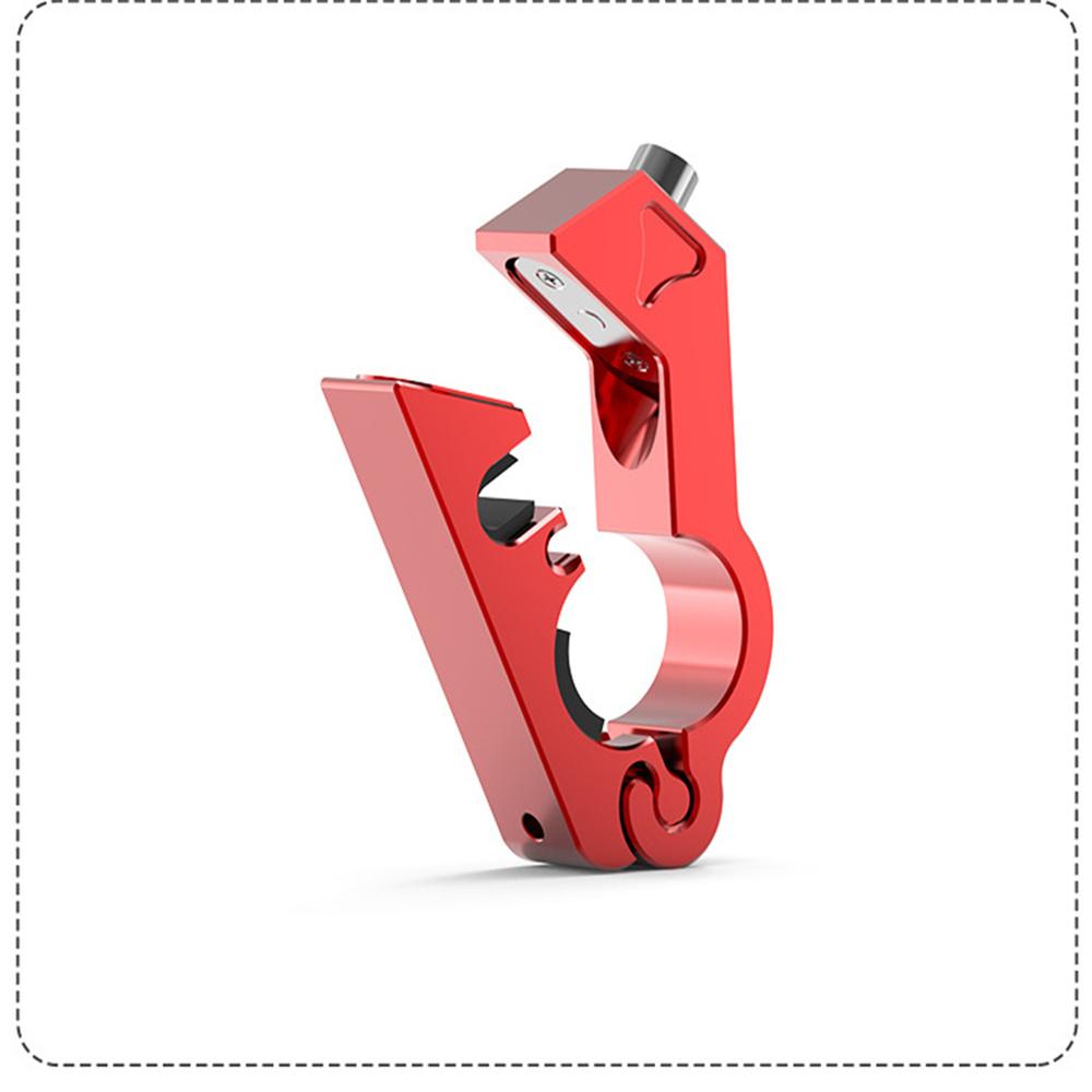 2 In 1 CNC Motorcycle Handlebar Lock Brake Handle Helmet Anti-theft Key Lock Red