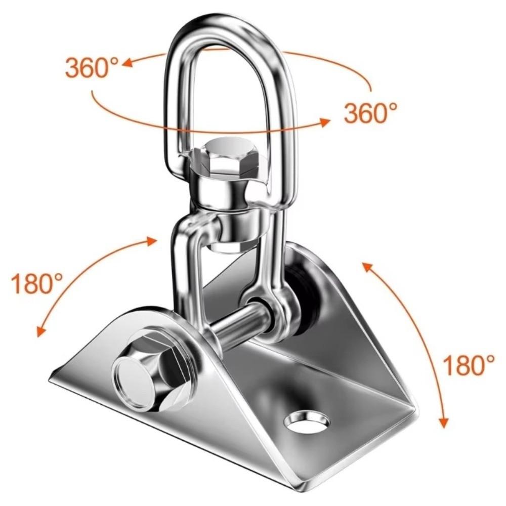 360 Rotate Swivel Load-bearing Hook Hanging Hardware Stainless Steel Hammock Fixing Plate Swing Accessories