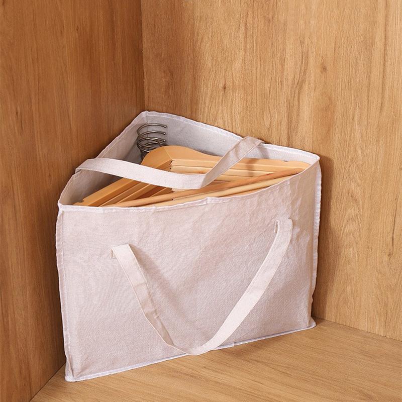 Triangle Space Save Hanger Organizer with Handle Rack Waterproof Portable Storage Bag for Convenient Closet Clothes Organizer