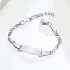 Titanium Steel 12+3cm Children Custom Engravable Statement Blank Bar Stainless Steel Adjustable Kids Bracelet Jewelry