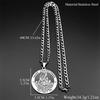Saint Christopher Protect Us Enamel Medal Pendant Necklace for Women Men Stainless Steel Christian Chain Amulet Jewelry Gift