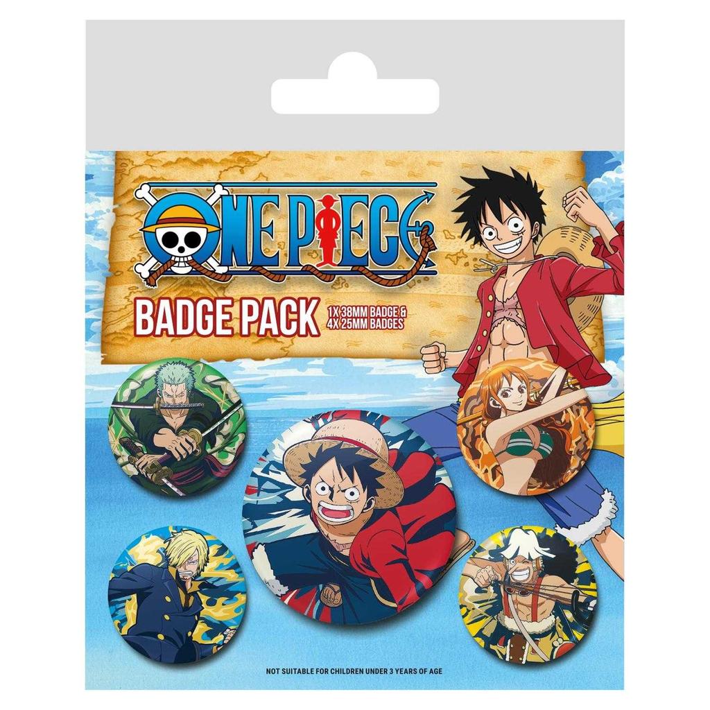 One Piece Characters Badge (Pack of 5)