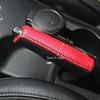 Universal PU Leather Gears Handbrake Cover Shift Lever Cover Collars Hand Brake Cover Anti-Skid Auto Parking Brake Accessories