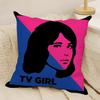 Hot TTV Girl Who Really Cares Pillow Case Natural Linen DoubleSided Printing Sofa Home Decor Cushion Cover