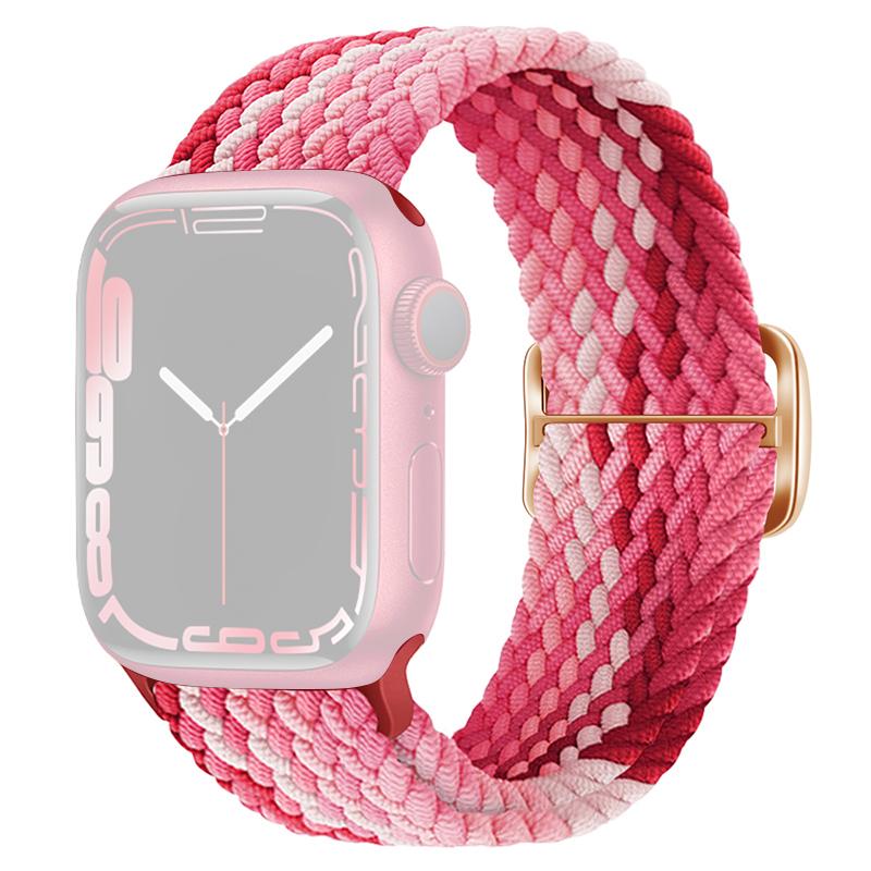For Apple Watch Series 10 42mm/9 8 7 41mm/SE (2023) SE (2022) SE 6 5 4 40mm/3 2 1 38mm Watch Band Braided Nylon Strap