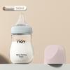 Nuoxin Baby Anti-Choke Borosilicate Glass Feeding Bottle for Newborns, Anti-Bloating, Medium Size.