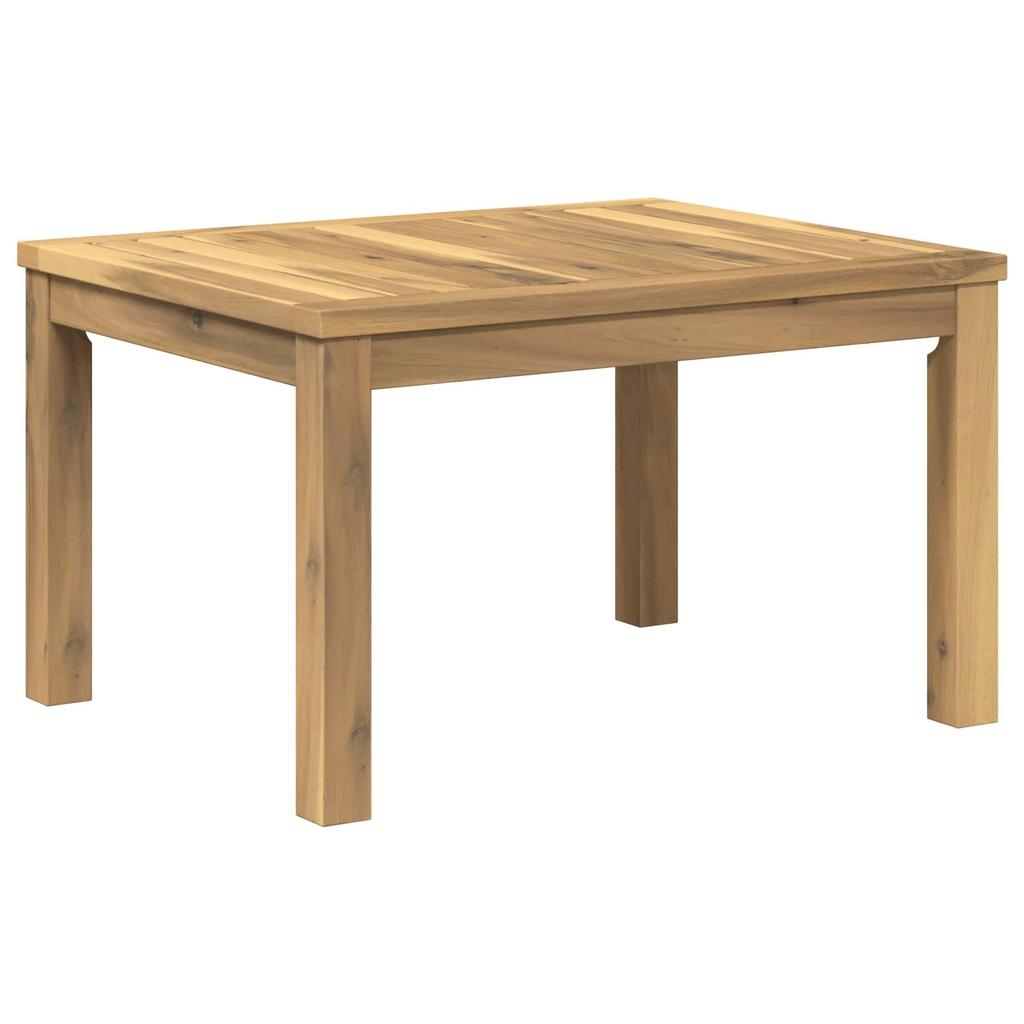 Coffee Table White 49 x 60.5 x 36 cm Solid Acacia Wood