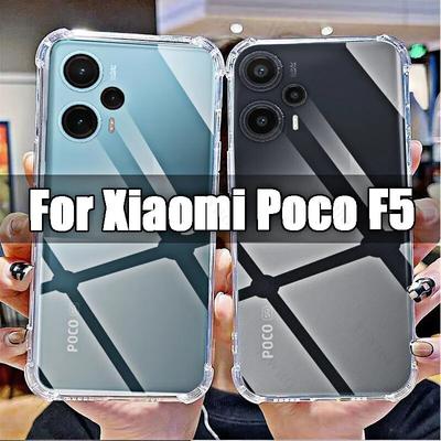 Clear Phone Soft Case for Xiaomi Poco F5 HD Transparent for Xiaomi Poko F5 6.67" 23049PCD8G Shockproof Anti-Scratch Covers Shell