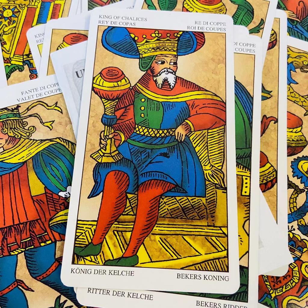 Universal Tarot of Marseille Tarot Cards with Paper Instructions A 78 Oracle English Visions Divination Deck Borad Playing Games