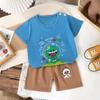 Summer Cotton Print Kids Boys Clothes Sleeveless Tops Shorts 2pcs/set Baby Girls Vest Clothing Set Children Cotton Sport Suit