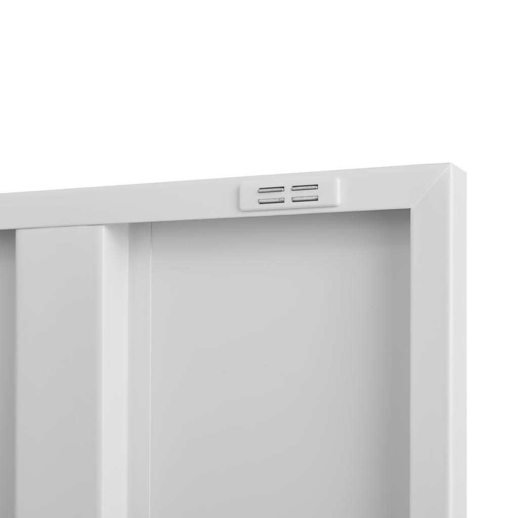 White 2-Door Metal Storage Cabinet with Adjustable Shelves, Ideal for Clothing Storage In Bedroom, Living Room, Office & Gym