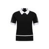 ANEW GOLF Women Mesh Patch Short Sleeve Sweater_Bk