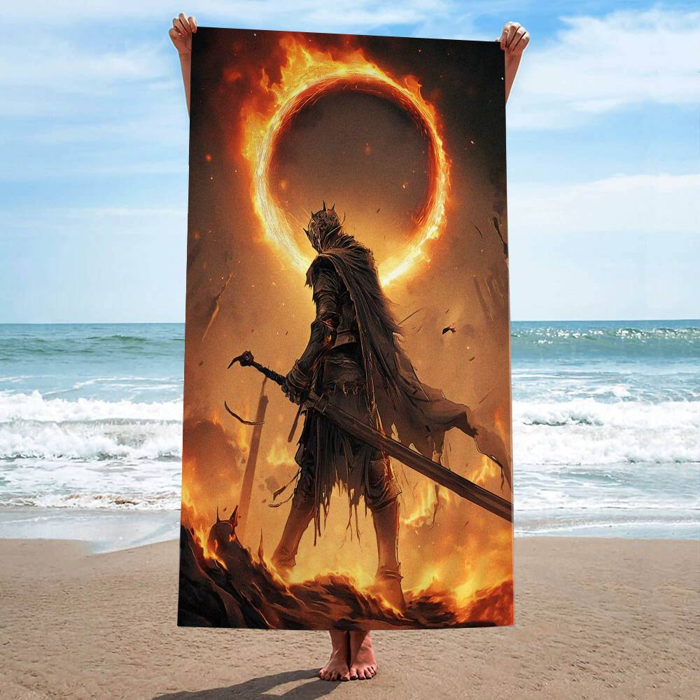 1pc D-Dark S-Souls 3 Big Microfiber Beach Towels Quick Dry Towel Sand Beach Towels Pool Towel for Travel Swim Pool Yoga