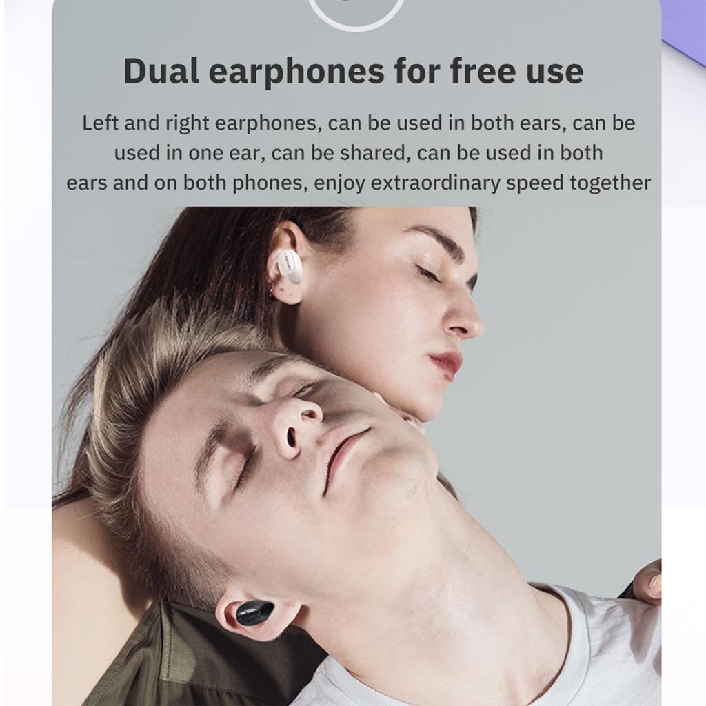 ERAZER XT62PRO Kabellose In-Ear-Ohrhörer mit Geräuschunterdrückung BT 5.4 Kopfhörer mit eingebauten Mikrofonen Dual