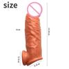 15.6cm Penis Enlargement Sleeve Double Bondage Penis Sleeve Extender Thicken Condom Delay Ejaculation Sex Toys for Men Sm Games