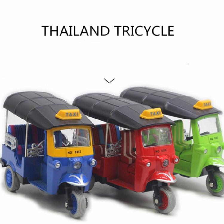 Cute Thai Tricycle Model Toy Alloy Tricycles Vehicle for Kids and Home Decoration with Vibranted Color and Alloy