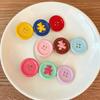Girl Hairpin Contrasting Color Design Button Shape Hair Clip Non-irritating Side Bang Hair Pin Hair Accessory