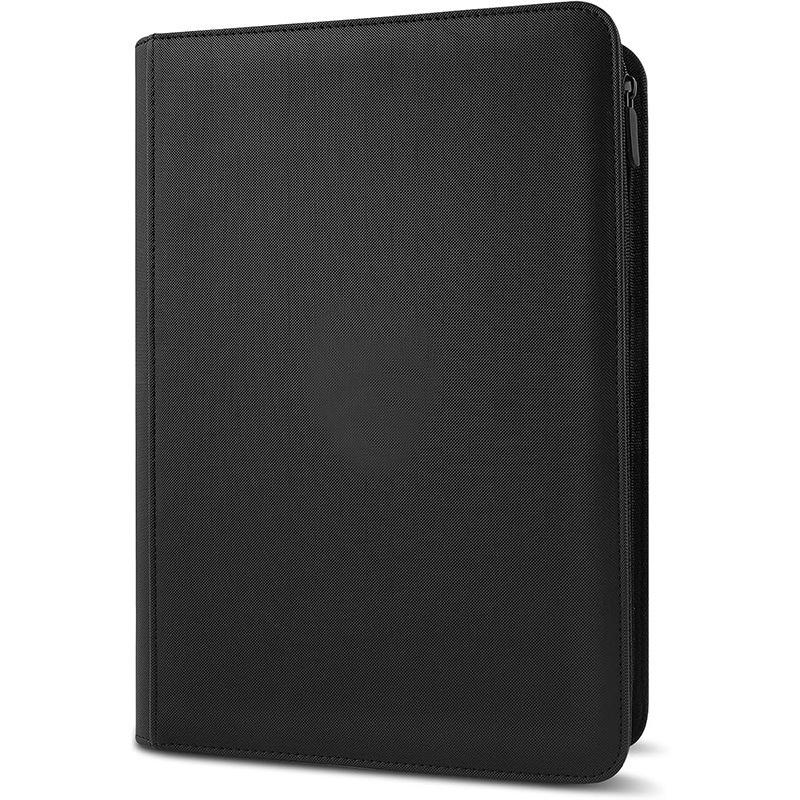Large 360 Hold TCG Card Binder 9 Pocket Zippered Waterproof for Pokemon YuGiOh Magic Cards Anime Game Card Collection Album чёрный