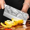 1/3pcs New dragon style sharp meat slicing knife for kitchen chef knife for home ladies Easy bone chopping knife Cooking tool
