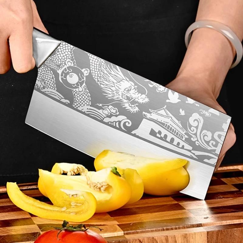 1/3pcs New dragon style sharp meat slicing knife for kitchen chef knife for home ladies Easy bone chopping knife Cooking tool