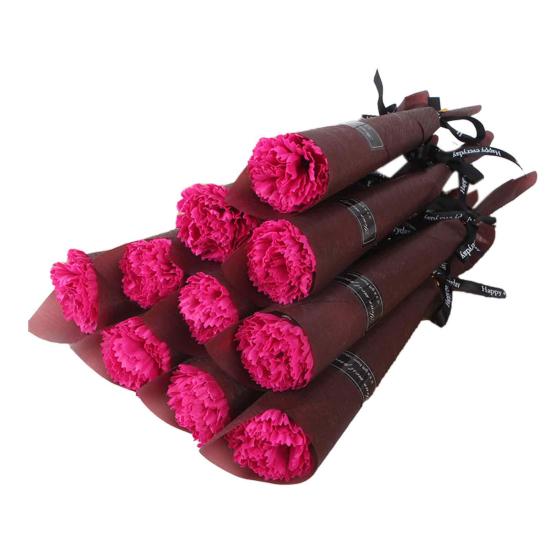 

10 шт. мыльных цветов ко Дню матери, один букет гвоздик, реалистичные искусственные цветы, подарок для любимых на день рождения матери розы красного