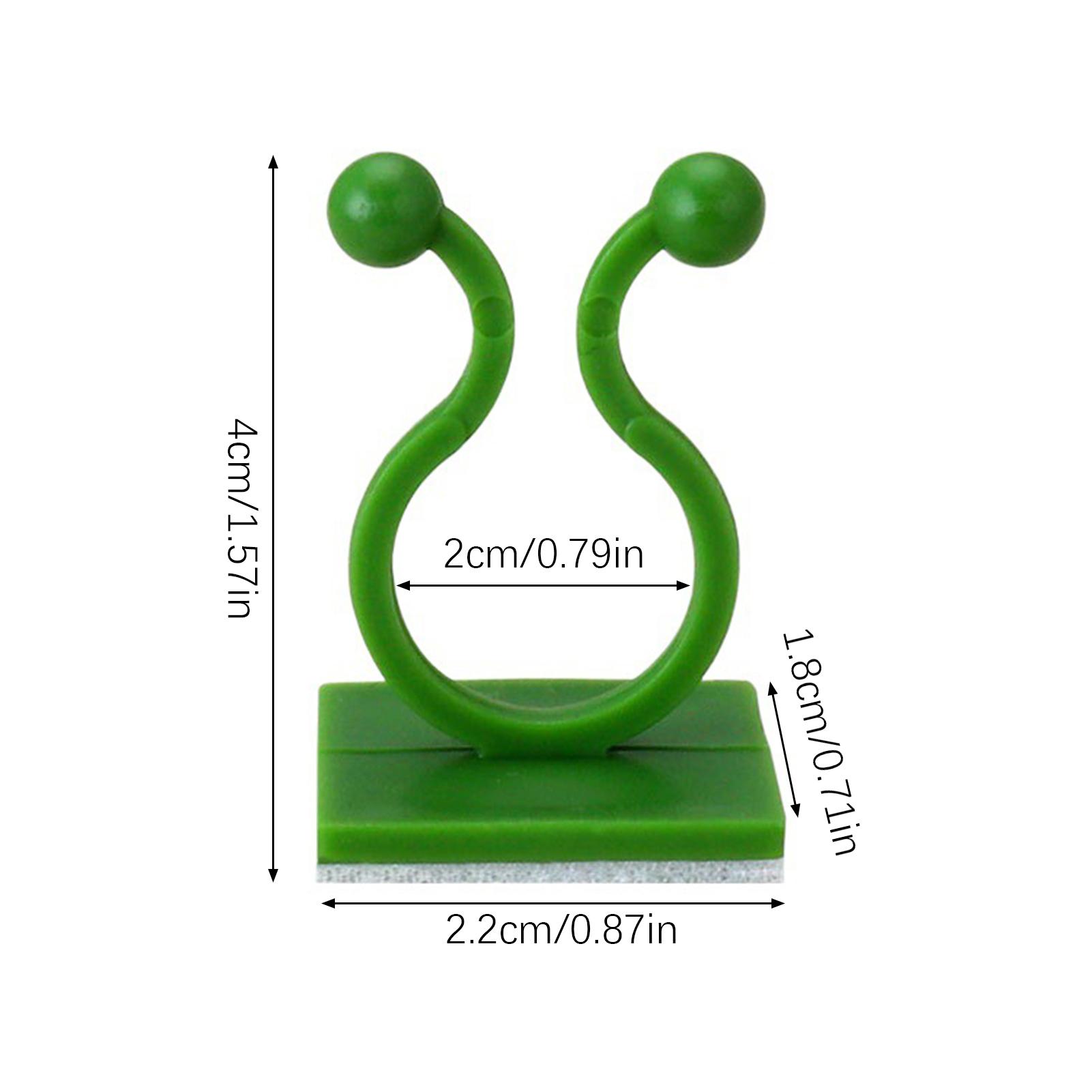 

100 шт. Зеленые зажимы для вьющихся растений, для крепления к стене, фиксаторы для растений, невидимые зажимы для крепления настенных лиан для дома, для организации хранения проводов