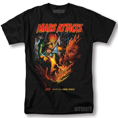 Maglietta Mars Attacks Film Classico Retro Vintage Design Grafico T-Shirt