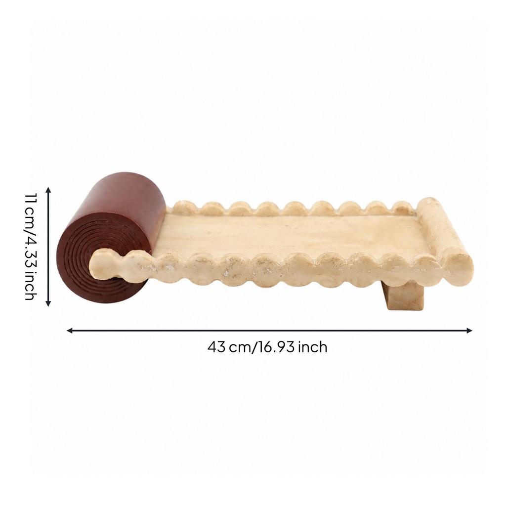 Resin Decorative Tray Hand-Finished Rectangular Display Versatile for