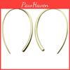 Trendy Statement Earrings S925 Silver Needle Geometric Hoops Shiny Circular Rings