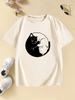 Cute Cat Graphic Kids Tshirts Summer Short Sleeve Tees Cartoon Animal Boys Girls Clothes Kawaii Kitten Tops Y2K Children Tshirt