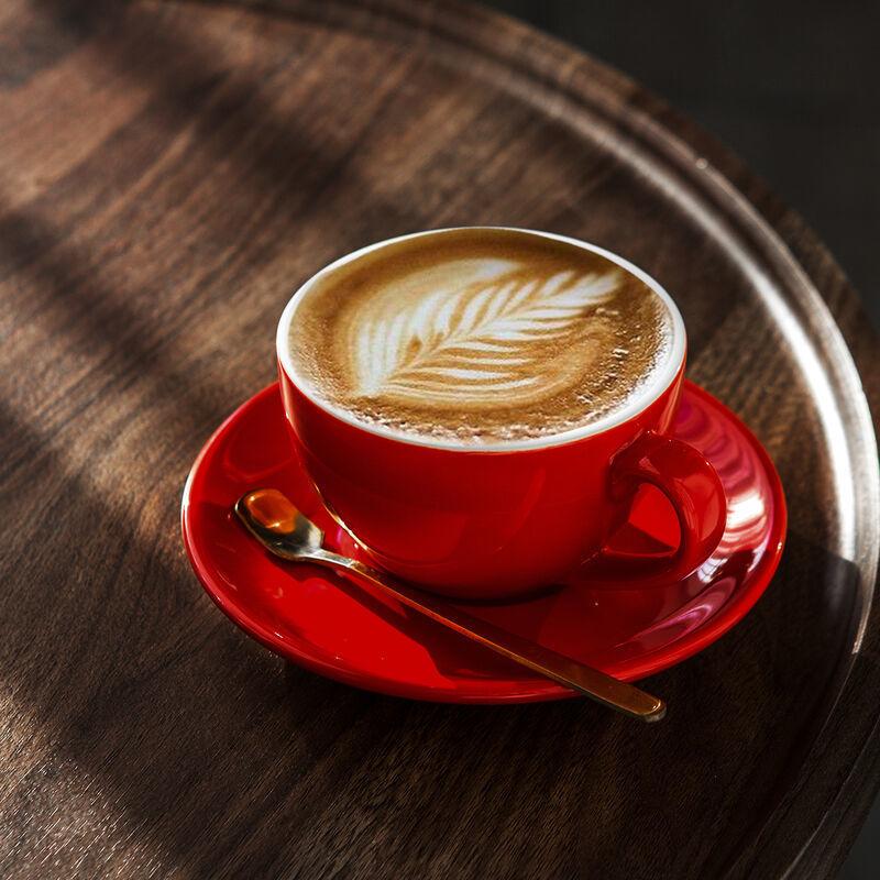 

Потовщений професійний змагальний набір з чашки та блюдця для кави третього покоління, керамічна чашка для капучино з малюнком, лате 250 мл 250ml