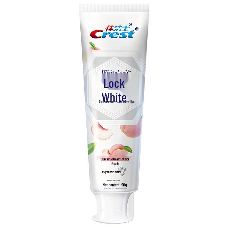 Crest Scented Dual-Color Peach Whitening Toothpaste