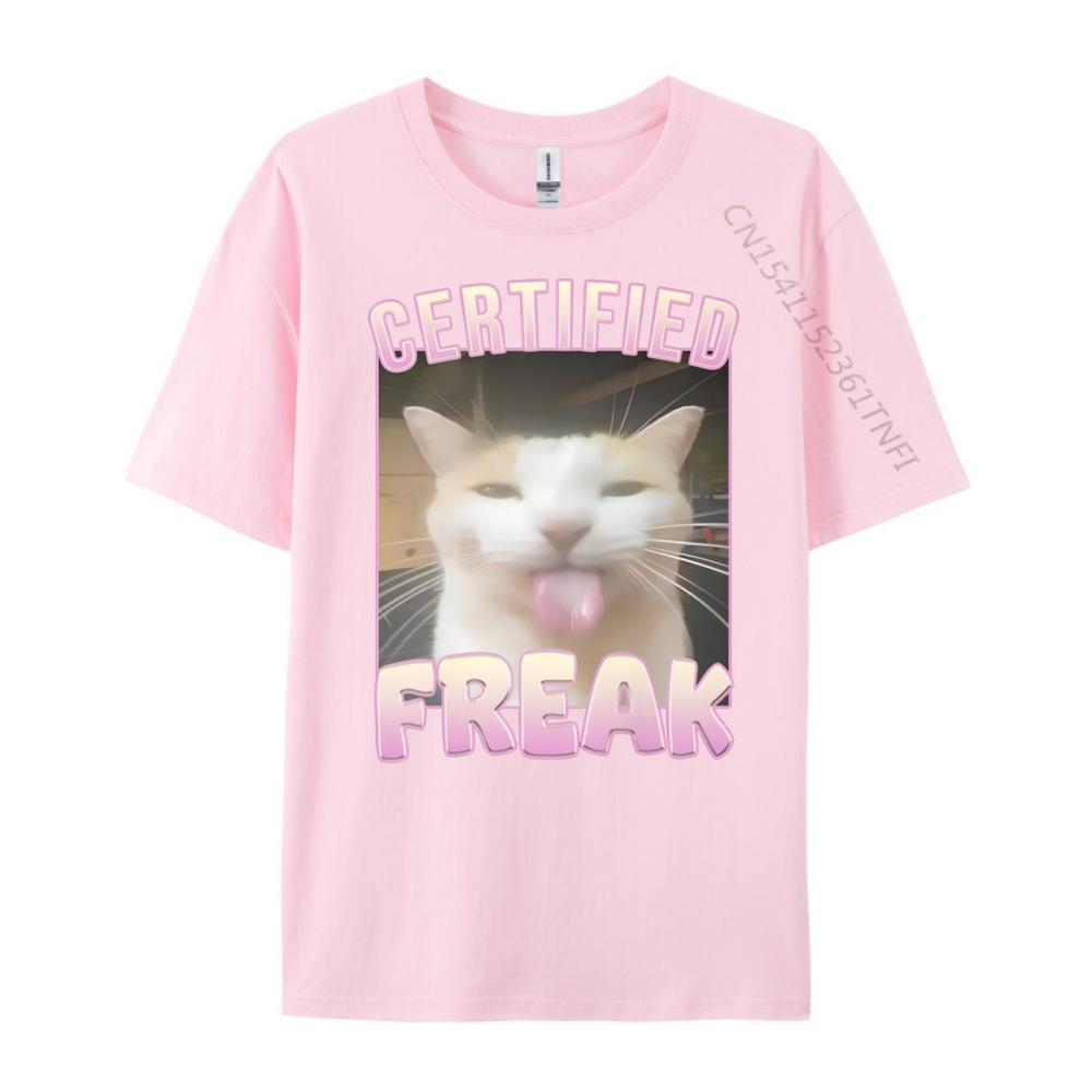 Certified Freak Cat Meme Mens Clothing Free Shipping Clothes Tee Shirt