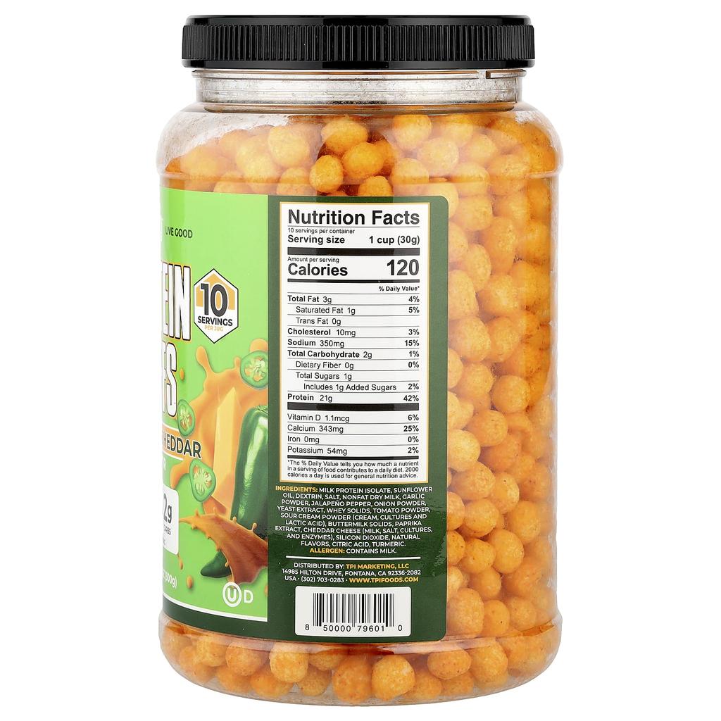 Protein Puffs, Jalapeno Cheddar, 300G(10.6Oz)