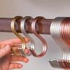5 Stück Schwerlast-Aluminiumlegierung S-Haken Praktische kratzfeste Haken für Küchengeländer Töpfe Pfannen Organisation
