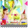 6 Pcs Checkered Table Runner Plastic 14 x 108 Inch Disposable Black and White Runner for Birthday Baby Shower Racing Party Decorations Race Car Table