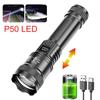 High-power Led Flashlight USB Rechargeable Torch Zoomable Light with Built-in Battery Camping Hiking Lantern Emergency Lamp