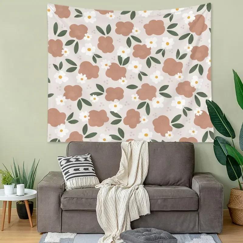 Simple Floral Pattern Decorative Tapestry Home Wall Living Room Office Decorative Tapestry
