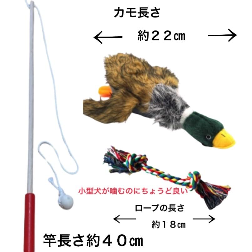 Hunt the Toy Dog Teaser That Lets You Retrieve Toys for Very Small and Small Dogs 2 - (pole + Toys)