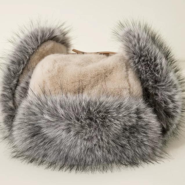 Imitation Fur Plush Lei Feng Hat Children Winter Thickened Warm Ear Hat Outdoor Cycling Cold Hat