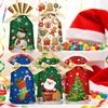 Christmas Bags 50 Pieces Reusable Drawstring Closure Basket Christmas Party Favor Bags For Cookie Snack Popcorn Halloween