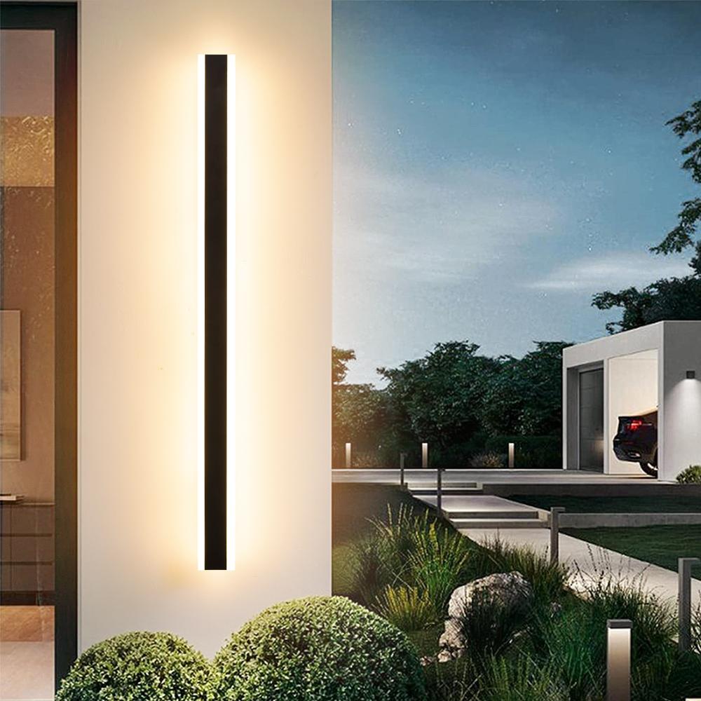 

Outdoor Lighting Waterproof Garden LED Wall Lamps IP65 85-265V Modern Long Wall Light Balcony Villa Porch Hallway External