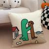 Interesting funny cartoon JJOGUMAN Cushion Cover Throw Pillow Cover Hidden Button Durable Polyester Chair Cushion