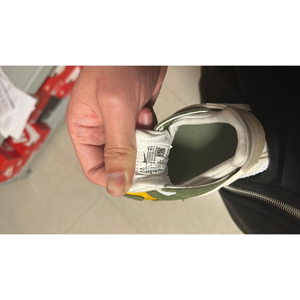 Stussy x Nike Air Huarache LE TD Dark Olive 2021 Sneakersy dla niemowląt Zielony Biały Varsity-Maize DH3323-300