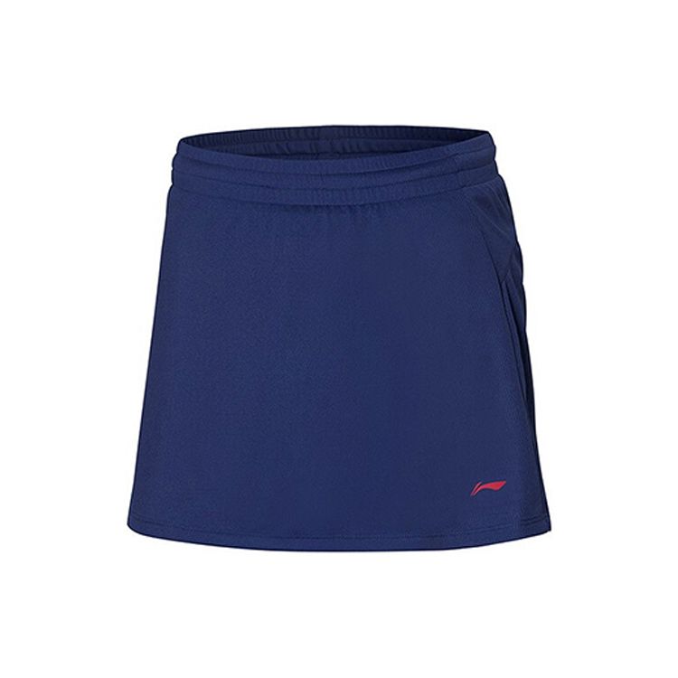 Li Ning Badminton Series Quick-Dry Cool Competition Sports Suit Women sportswear Deep-Purple Blue AATQ064-1