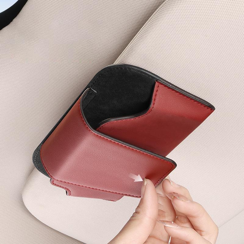 Magnetic Car Sunglasses Holder Case Universal Auto Sun Visor Glasses Box Clip Sunglasses Holder Fastener Eyeglasses Storage